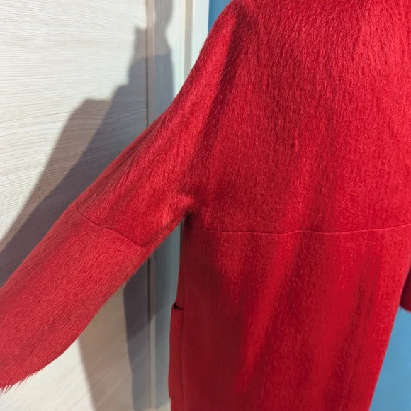 Vintage Red Women's Coat with Large Buttons, late 60s-70s. - Picture 9 of 15